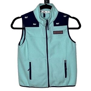 Vineyard Vines Fleece Blue Vest Sz Small